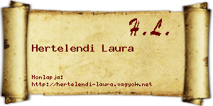 Hertelendi Laura névjegykártya