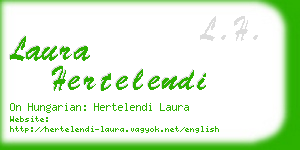 laura hertelendi business card